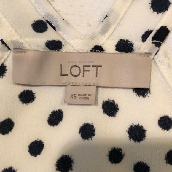 Navy and off white Loft summer dress - Picture 5 of 6